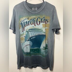 Carnival Cruise Ship Mardi Gras Graphic Tee - Gray